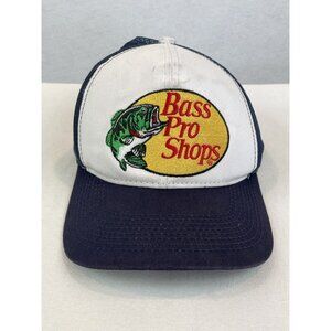 Bass Pro Shop Blue/White Trucker Meshback Snapback Hat Adjustable